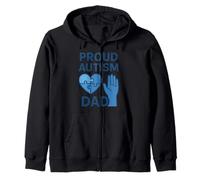Orgulloso Autismo papá Azul Rompecabezas corazón Conciencia diseño Sudadera con Capucha