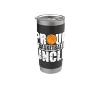 Orgulloso Baloncesto Tío Court Side Vaso térmico de acero inoxidable de doble pared