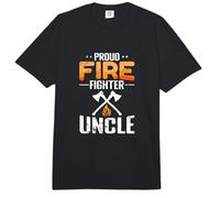 Orgulloso Bombero tío hachas Llama Comfort Colors Adult Heavyweight T-Shirt