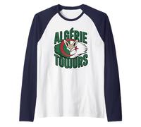 Orgulloso Cheer Argelia Viva l'Algérie ALGÉRIE Toujours País Camiseta Manga Raglan