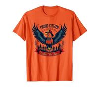 Orgulloso Ciudadano del hogar de los Valientes Camiseta, Hombre, Naranja, M
