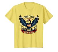 Orgulloso Ciudadano del hogar de los Valientes Camiseta, Niños, Limón, 12 años