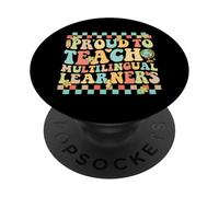 Orgulloso de enseñar a Estudiantes multilingües PopSockets PopGrip Adhesivo