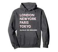 Orgulloso de mi Alcalá de Henares - Colección Local Sudadera con Capucha, Unisex para Adultos, Jaspeado Oscuro, M