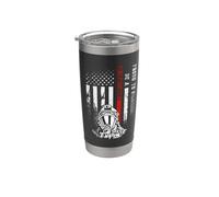 Orgulloso De Ser Bombero Traje De Bombero Bandera Americana Vaso térmico de acero inoxidable de doble pared