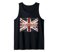Orgulloso de ser británico Grunge Union Jack Bandera Inglés Niños Hombres Camiseta sin Mangas