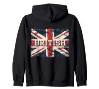 Orgulloso de ser británico Grunge Union Jack Bandera Inglés Niños Hombres Sudadera con Capucha