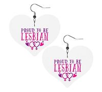 Orgulloso de ser Gay, lesbiana, Lgbt, orgullo, pendientes de cuero para mujer, pendiente colgante, colgante de corazón con gancho, regalos para niña adulta