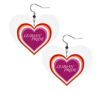 Orgulloso de ser Gay, lesbiana, Lgbt, orgullo, pendientes de cuero para mujer, pendiente colgante, colgante de corazón con gancho, regalos para niña adulta