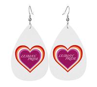 Orgulloso de ser Gay, lesbiana, Lgbt, orgullo, pendientes de cuero para mujer, pendiente colgante, colgante de gota con gancho, regalos para niña adulta