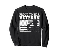 Orgulloso de ser un Veterano Divertido Bandera de Estados Unidos Día de los Veteranos patriótico Sudadera