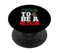 Orgulloso de ser una Bandera del Orgullo Mexicano Patrimonio de raíces de México PopSockets PopGrip Adhesivo