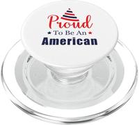 Orgulloso de ser una Bandera patriótica Estadounidense de Estados Unidos 4 de Julio PopSockets PopGrip para MagSafe
