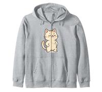 Orgulloso Dibujo de Gato Kawaii. Bonita Obra de Arte de Animales. Sudadera con Capucha