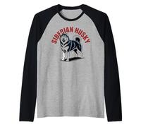 Orgulloso dueño de Raza de Perro Husky Siberiano Camiseta Manga Raglan
