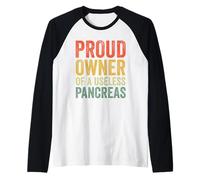 Orgulloso Dueño De Un Páncreas Inútil Conciencia Divertida Diabetes Camiseta Manga Raglan