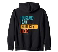 Orgulloso Esposo, papá, Chico de Piscina, héroe, Padre Divertido Sudadera con Capucha