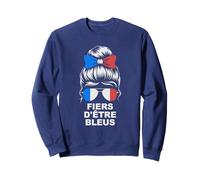 Orgulloso Francia Chica Francesa Moño Desordenado Animar País Sudadera