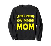 Orgulloso Freestyle Swim Mom Sport Design Regalo amarillo Sudadera