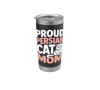 Orgulloso gato persa mamá lindo gatitos persas Vaso térmico de acero inoxidable de doble pared