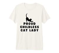 Orgulloso Gato Sin Hijos Señora Gatos Anti-Republicano Mamá Política Camiseta Premium