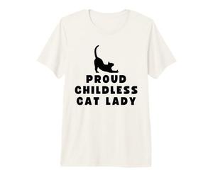 Orgulloso Gato Sin Hijos Señora Gatos Anti-Republicano Mamá Política Camiseta Premium