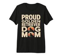 Orgulloso Golden Retriever Dog Mom Sunset Camiseta Premium