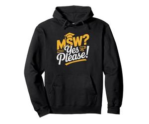 Orgulloso Graduacion De Trabajo Social Graduado MSW Sudadera con Capucha