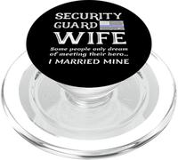 Orgulloso Guardia de Seguridad Esposa Delgada línea Azul Bandera Americana Esposas PopSockets PopGrip para MagSafe