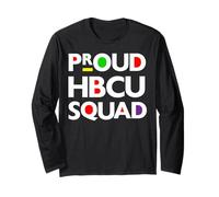 Orgulloso HBCU Squad Senior Graduación Estudiante Universitario Diversión Manga Larga