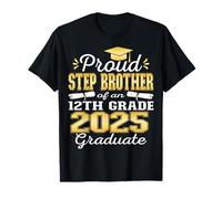 Orgulloso hermanastro de 2025 Graduado de 12º grado Familia High Camiseta