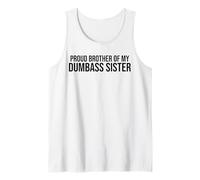 Orgulloso Hermano de mi Hermana Idiota Divertido Camiseta sin Mangas