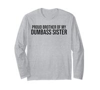 Orgulloso Hermano de mi Hermana Idiota Divertido Manga Larga