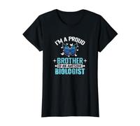 Orgulloso Hermano De Un Biólogo Impresionante Camiseta gráfica económica, Mujer, Negro, M