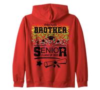 Orgulloso hermano de una clase de graduación senior 2025 Sudadera con Capucha