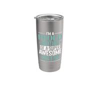 Orgulloso hermano de una hermana súper impresionante Vaso térmico de acero inoxidable de doble pared