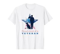 Orgulloso Hijo de un Veterano (gráfico de Soldado Americano de la Bandera de Estados Unidos) Camiseta