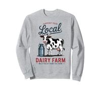 Orgulloso Homesteader - Retro Apoya tu granja lechera local Sudadera