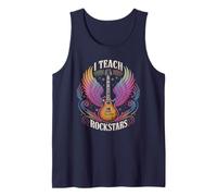 Orgulloso I Teach Rock Stars Maestro Coro Apreciación Música Camiseta sin Mangas