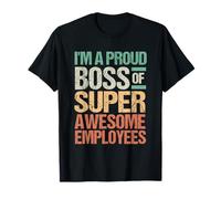 Orgulloso Jefe De Super Awesome Empleados Retro Trabajo Empleado Camiseta