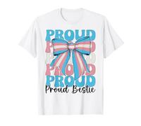 Orgulloso Mejor Amigo transgénero Bandera del Orgullo Trans LGBTQ Girl Camiseta