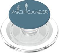 Orgulloso Michigander, Michigan Up North Pine Trees PopSockets PopGrip para MagSafe
