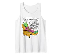 Orgulloso Miembro de The Just Resting My Eyes Club Alien UFO Camiseta sin Mangas