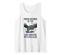 Orgulloso Miembro de The Just Resting My Eyes Club Camping Men Camiseta sin Mangas