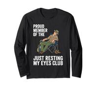 Orgulloso Miembro de The Just Resting My Eyes Club Dad Camper Manga Larga