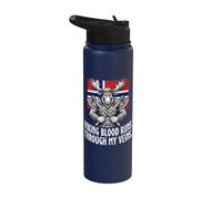Orgulloso Noruego Viking Blood Moose Noruega Heritage Stainless Steel Insulated Water Bottle