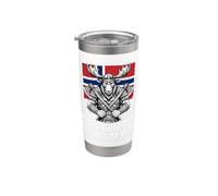Orgulloso Noruego Viking Blood Moose Noruega Heritage Vaso térmico de acero inoxidable de doble pared