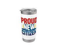 Orgulloso nuevo ciudadano estadounidense para ciudadanos naturalizados Vaso térmico de acero inoxidable de doble pared