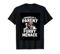 Orgulloso padre de Furry Menace Pet Arte gráfico Día del Padre Da Camiseta
