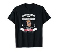 Orgulloso Padre de un Perro leonado de Bruselas a Veces Salvaje Camiseta gráfica económica